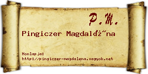 Pingiczer Magdaléna névjegykártya